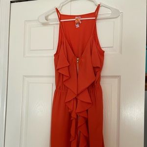 Orange short dress